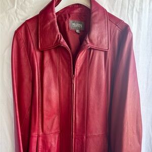 Wilson’s Leathers women’s red leather jacket. Size 2X. EUC.